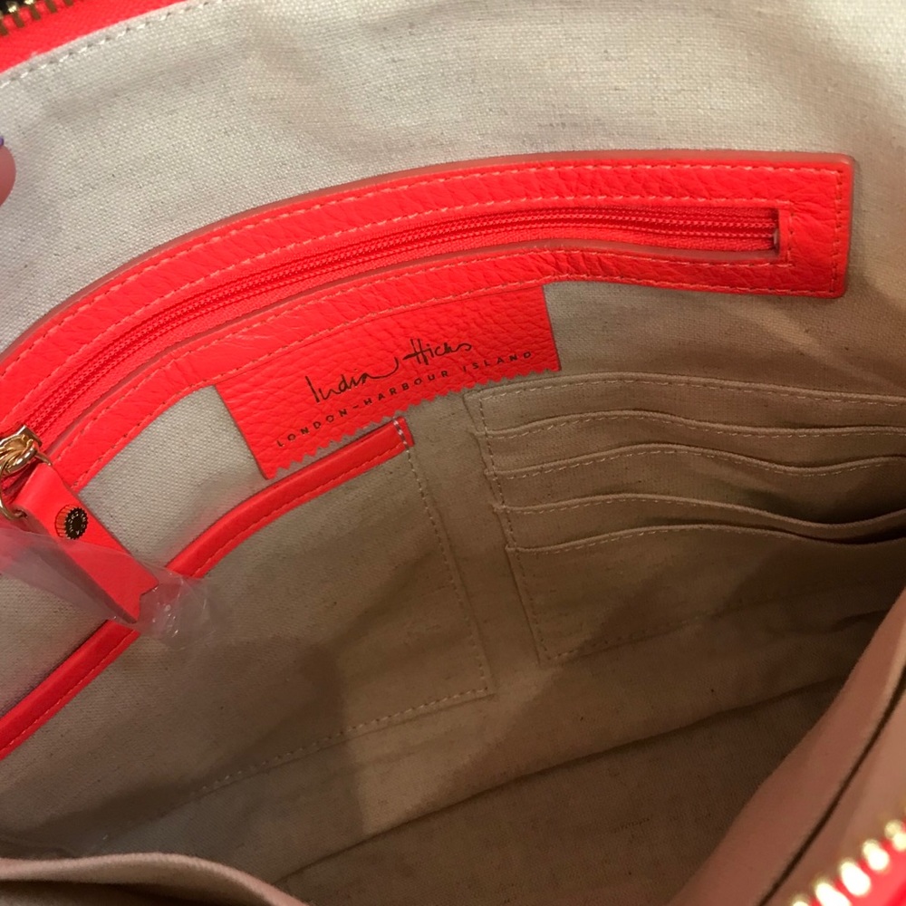 NWOT India Hicks Neon Insider Bag Clutch - Picture 5 of 8
